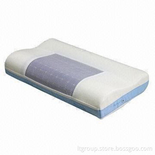 Thermo gel pillow with lavender fragrance, air channel cut for foam, airholes
